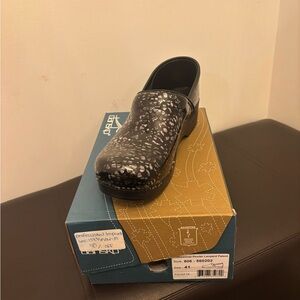 Dansko Black and White Professional Clogs